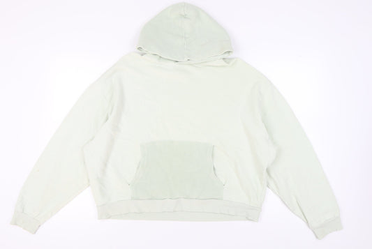 ASOS DESIGN Women's Green Floral Hoodie L