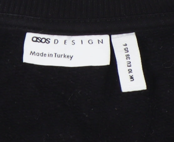 ASOS Women's Black Pullover Sweatshirt - Size 10