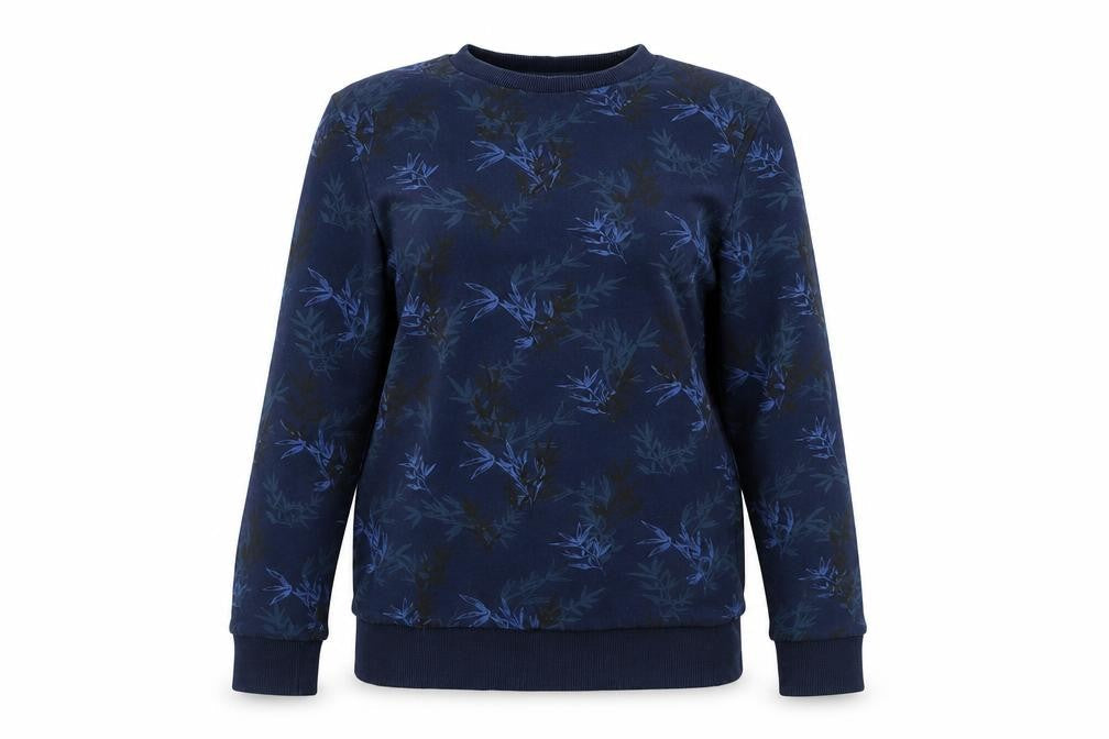 Next Women's Blue XS Floral Cotton Pullover Sweatshirt
