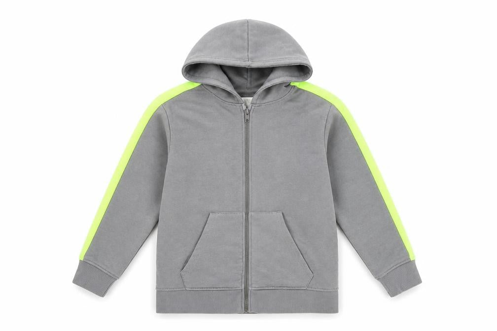 Zara Boys Grey Full Zip Hoodie, Size 6 Years