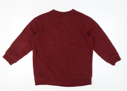 H&M Womens Red Pullover Sweatshirt S