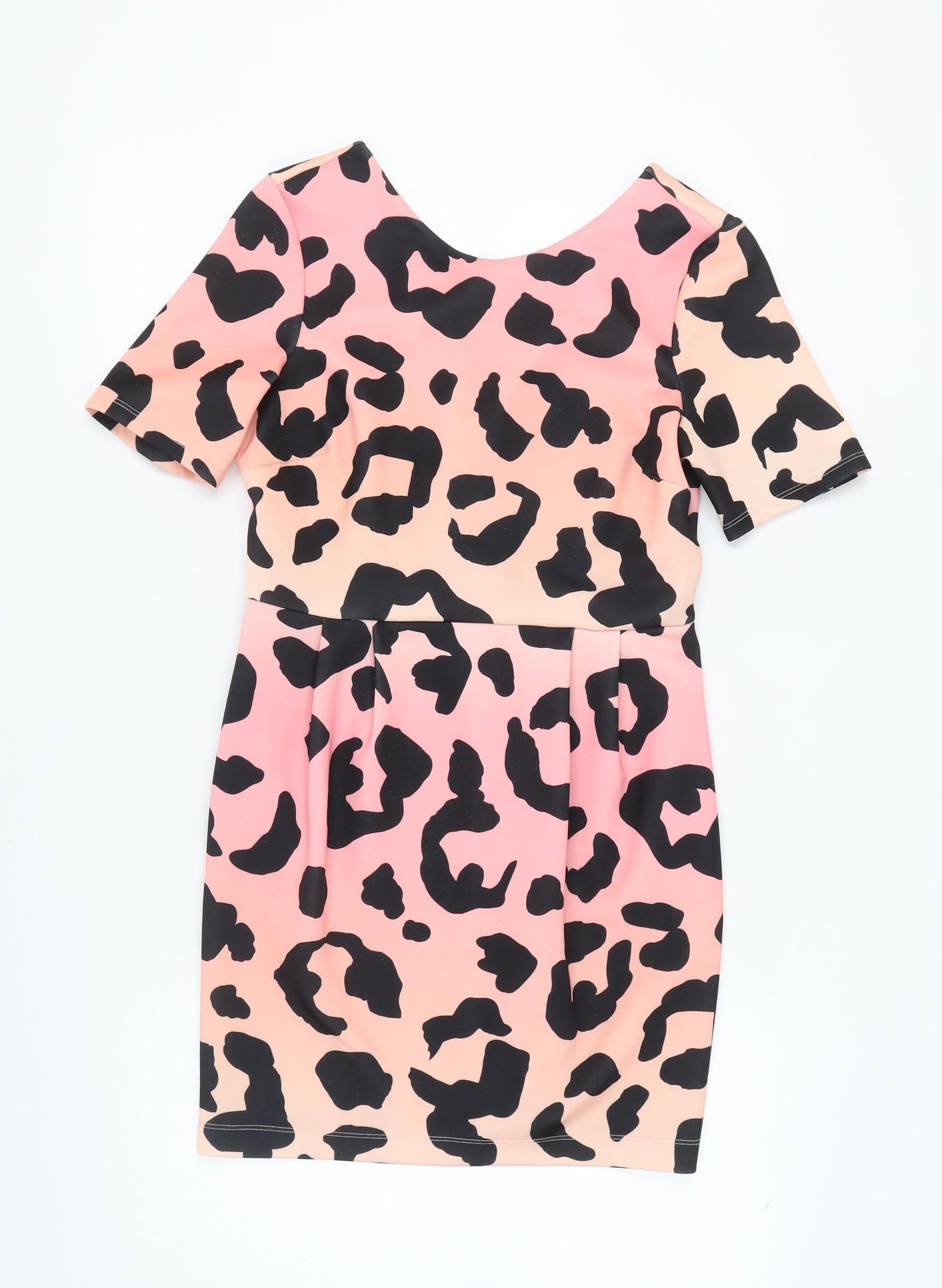 ASOS Women's Pink Animal Print Bodycon Dress