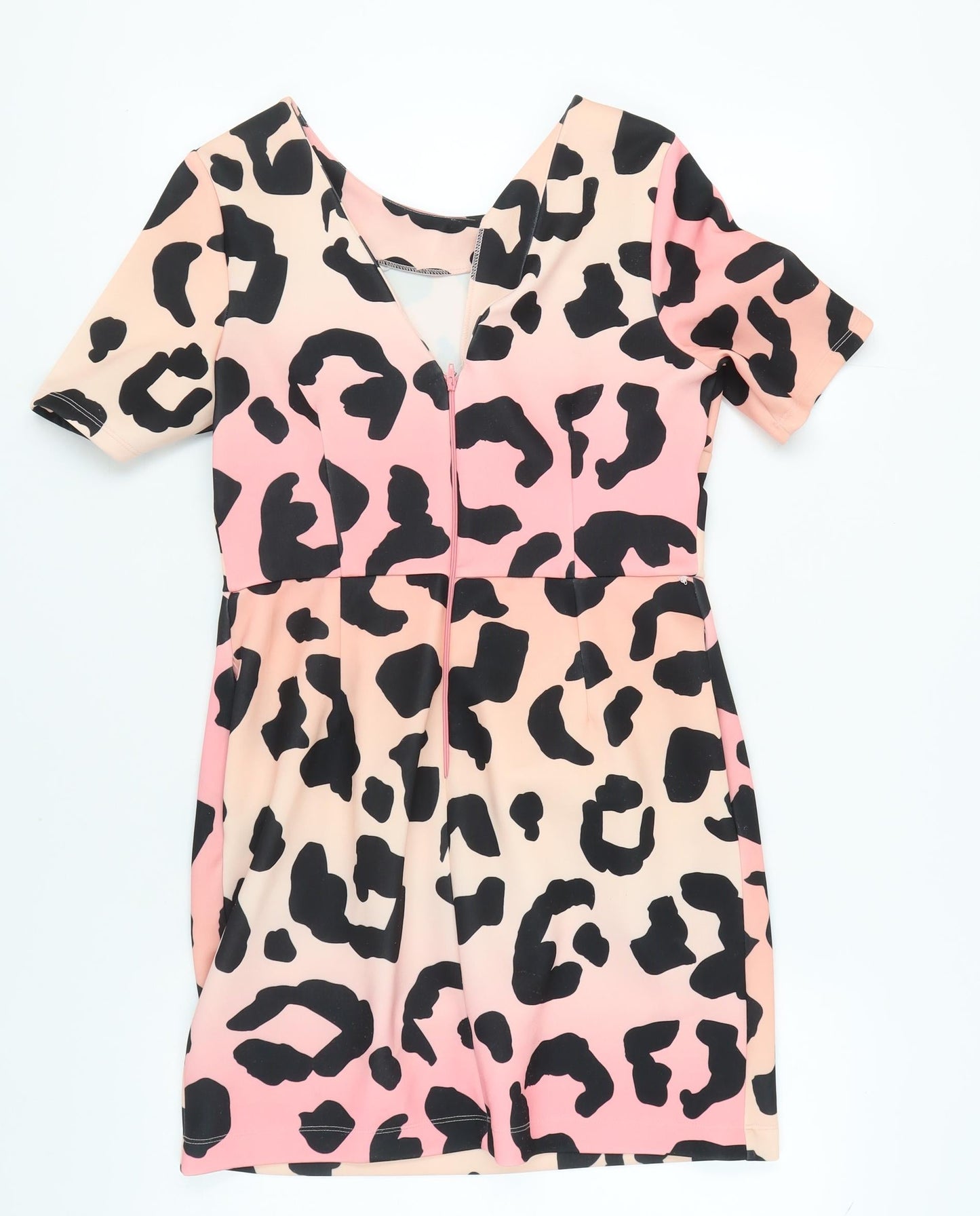 ASOS Women's Pink Animal Print Bodycon Dress