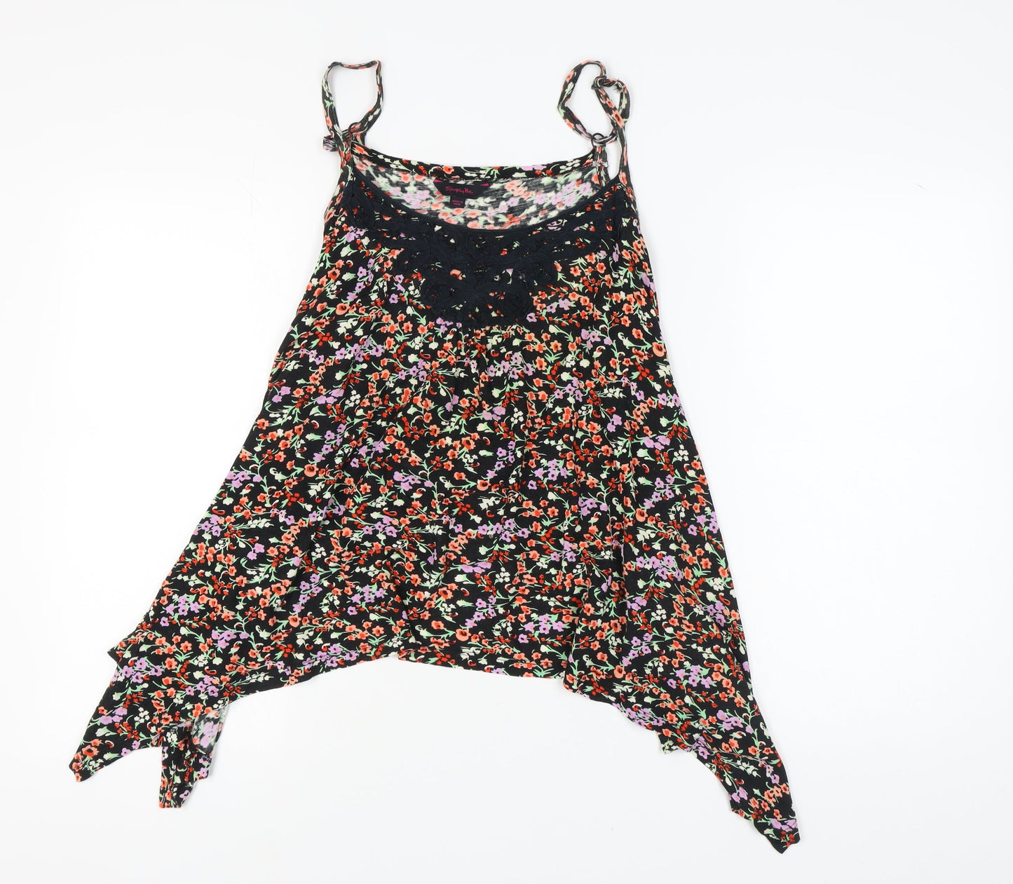 Simply Be Floral Camisole Tank Top, Women, Multicoloured, Size 18