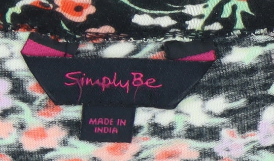 Simply Be Floral Camisole Tank Top, Women, Multicoloured, Size 18