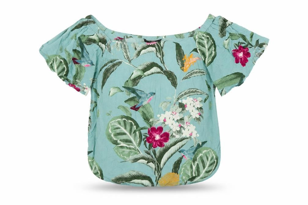 Vero Moda Women's Multicoloured Floral Blouse Off Shoulder M