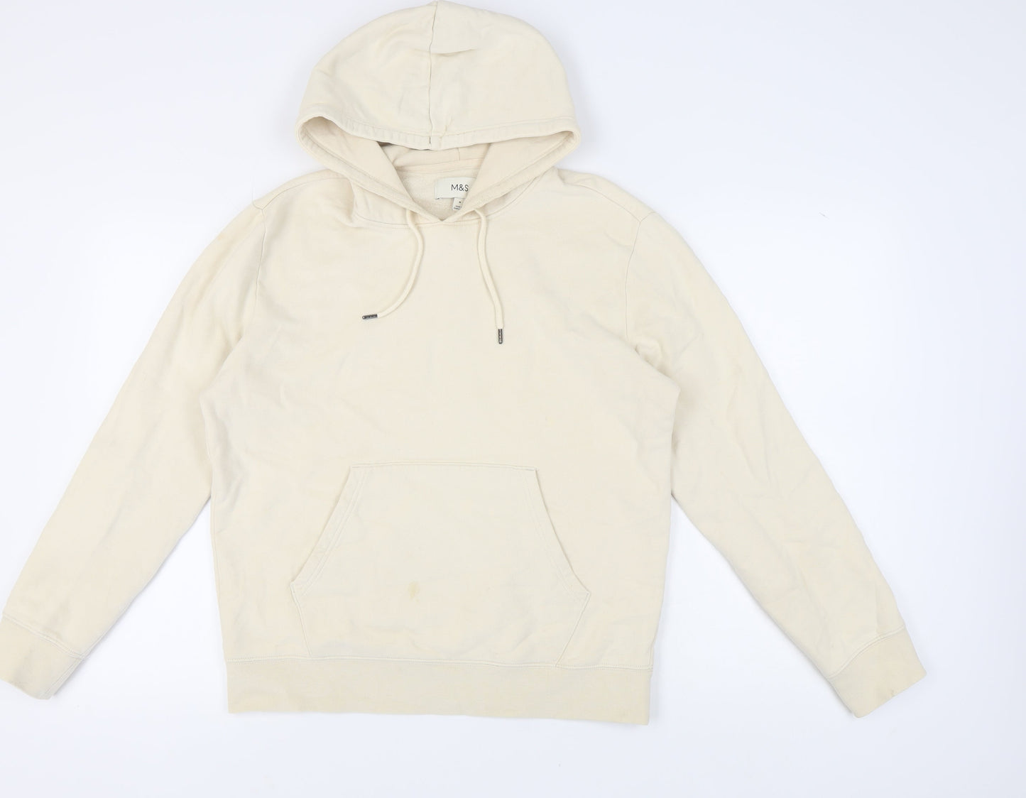 Marks and Spencer Men’s Beige Pullover Hoodie Size M