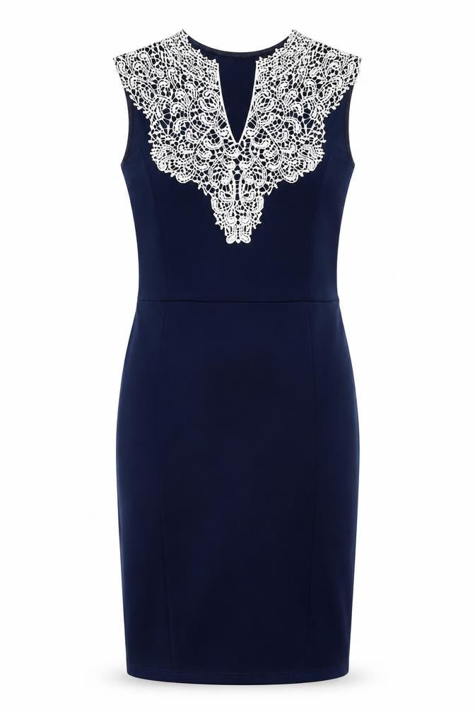 Quiz Women's Blue Sheath Dress, Size 12, Party Ready