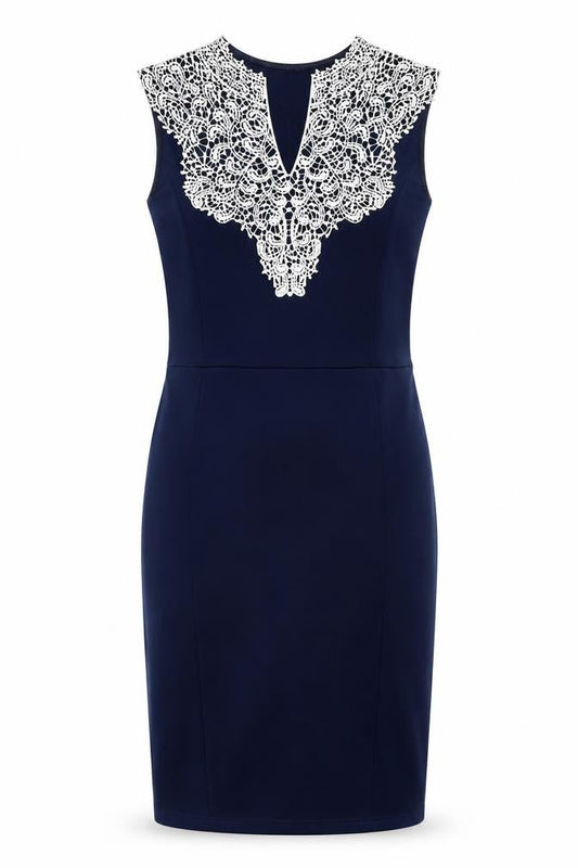 Quiz Women's Blue Sheath Dress, Size 12, Party Ready