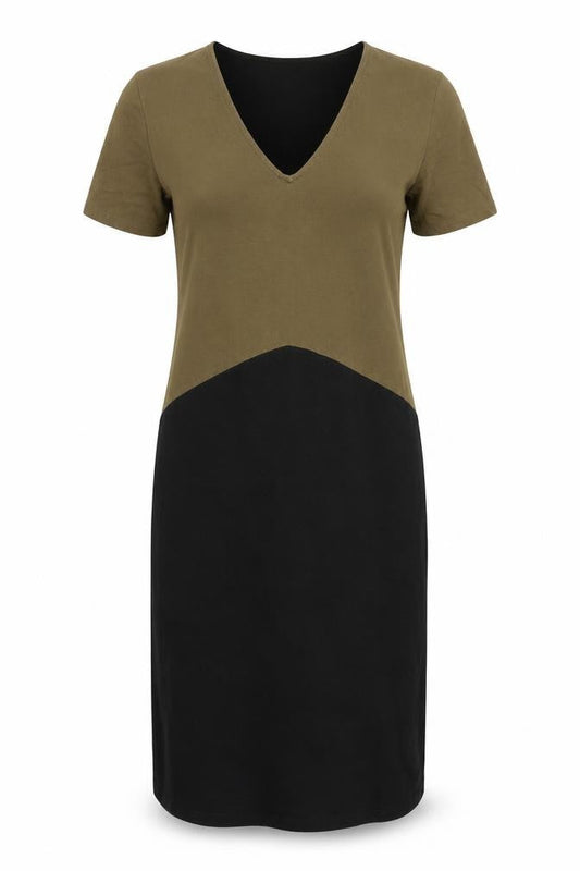 Zara Women's Colourblock Midi Shift Dress, Size 8