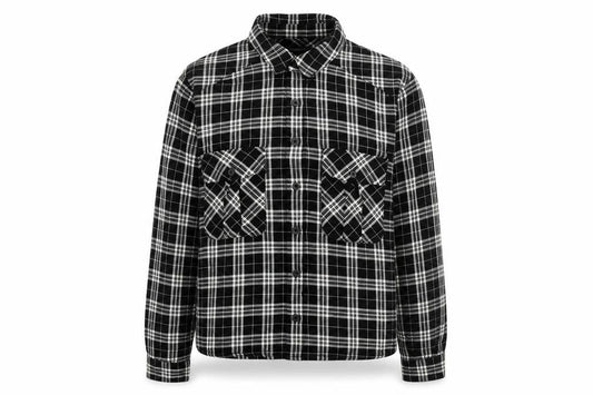 Marks and Spencer Women's Black Plaid Button-Up Shirt Size 10