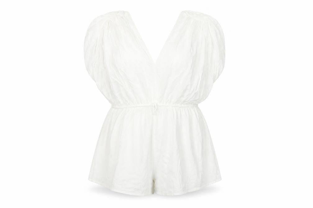 Undrest Women's White Cotton Playsuit Size 2