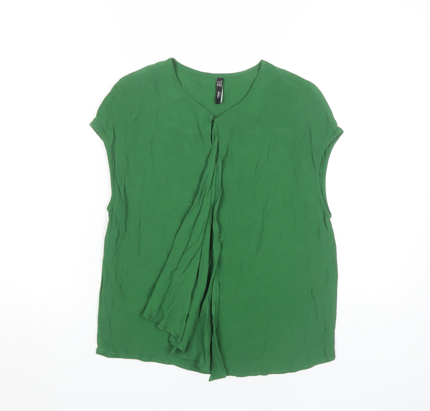 MNG Basics Women's Green Viscose Blouse XS Sleeveless