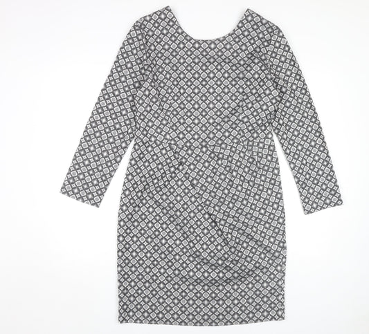 Collection London Women’s Grey Sheath Dress Size 14