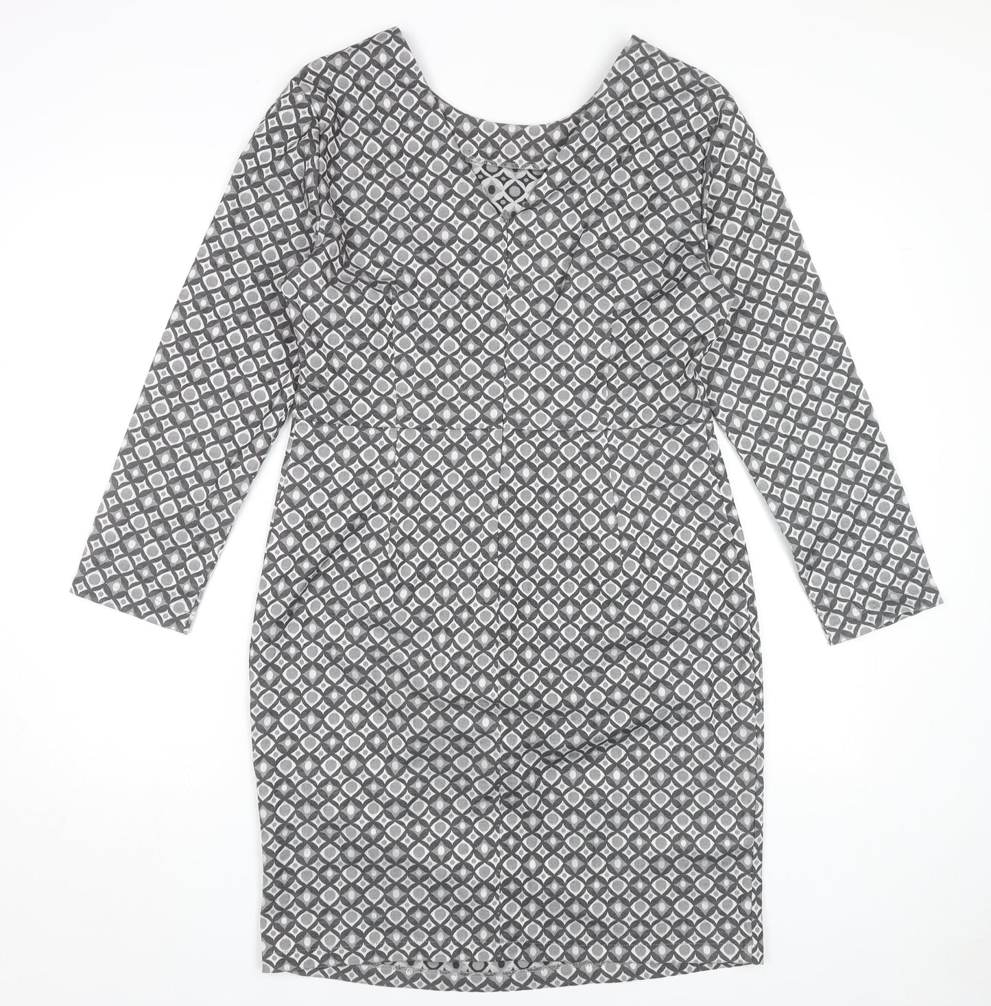 Collection London Women’s Grey Sheath Dress Size 14