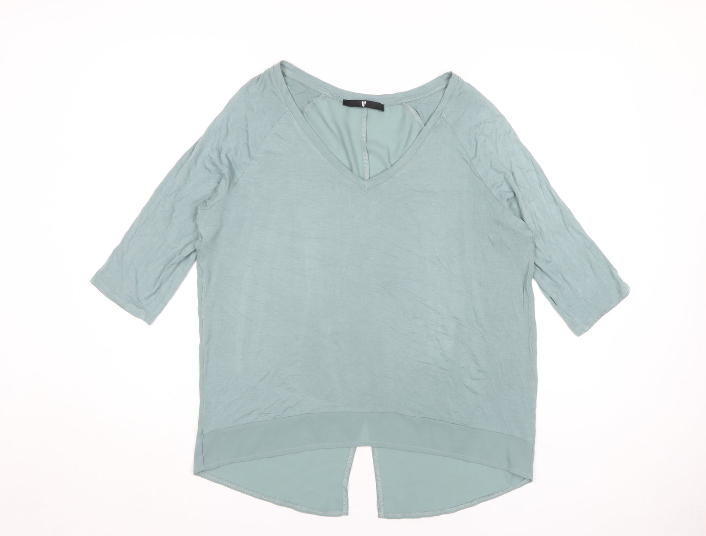 Very Women’s Blue 3/4 Sleeve V-Neck Blouse Size 12