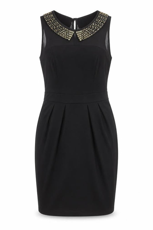 Dorothy Perkins Women's Black 12 Beaded Sheath Dress