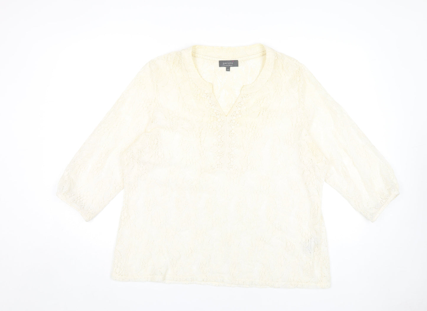 Marks and Spencer Women's Ivory Lace Blouse, Size 22