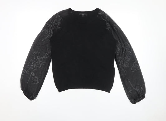 Next Women's Black Crew Neck Jumper Size 12
