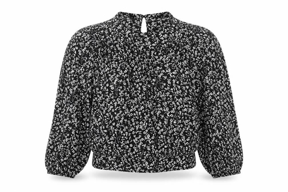 Marks & Spencer Women's Black Floral Blouse Size 12 Regular