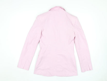 Back view of ASOS Women's Pink Blazer, size 8, Business Lined