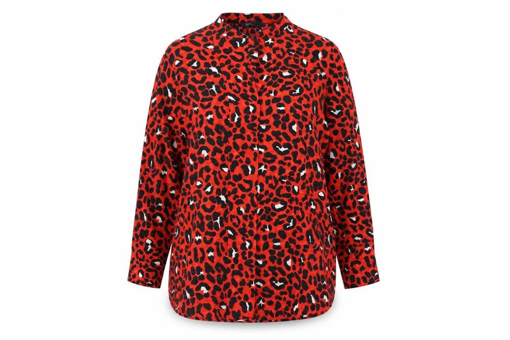 Marks & Spencer Women's Red Animal Print Blouse Size 16
