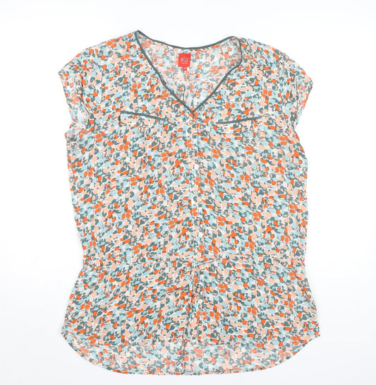 Miss by Captain Tortue Women's Floral Tunic Blouse Size 12
