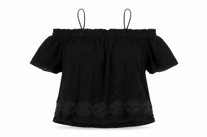 River Island Women's Black Off Shoulder Blouse Size 16