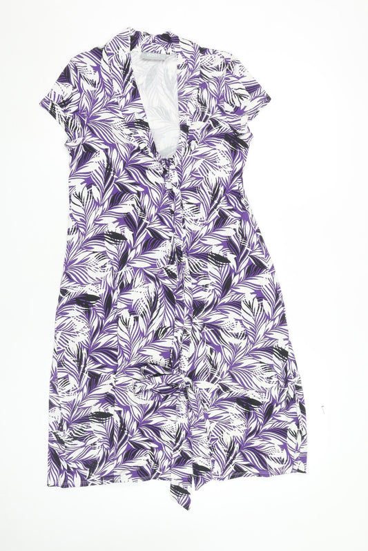 Wallis Women's Multicoloured Floral Shirt Dress Size 14