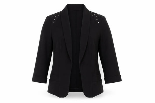 Miss Selfridge Women's Black Studded Blazer Size 8
