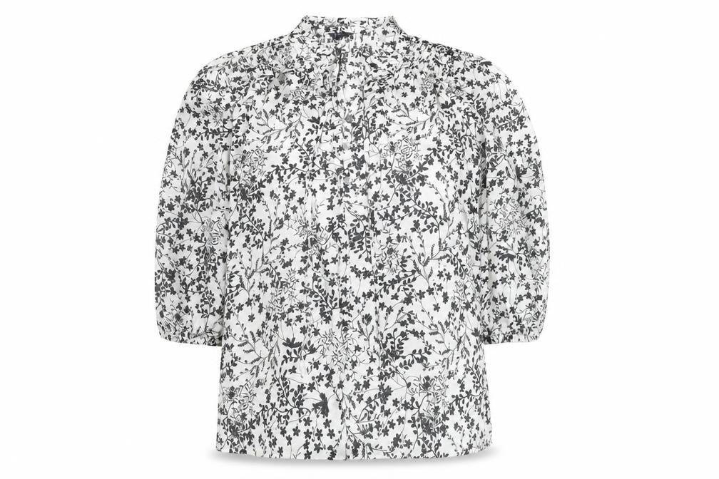 Marks & Spencer Women's Ivory Floral Blouse, Size 10