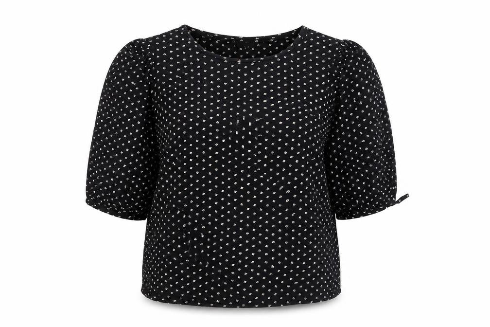 The Collection Black Floral 3/4 Sleeve Blouse Women's 16