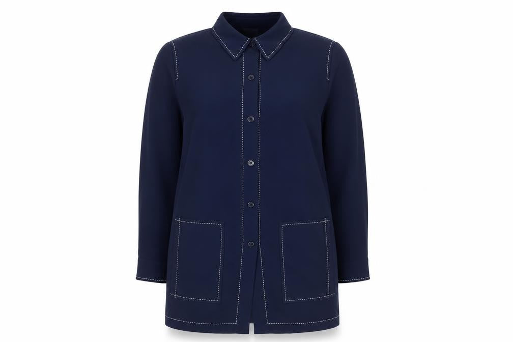 PLATINUM Women's Blue Button-Up Shirt Size 18