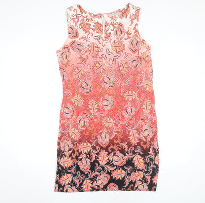Additional front view of Wallis Petites Multicoloured Paisley Shift Dress