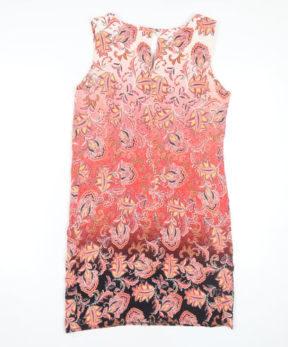 Back view of Wallis Petites Multicoloured Paisley Shift Dress