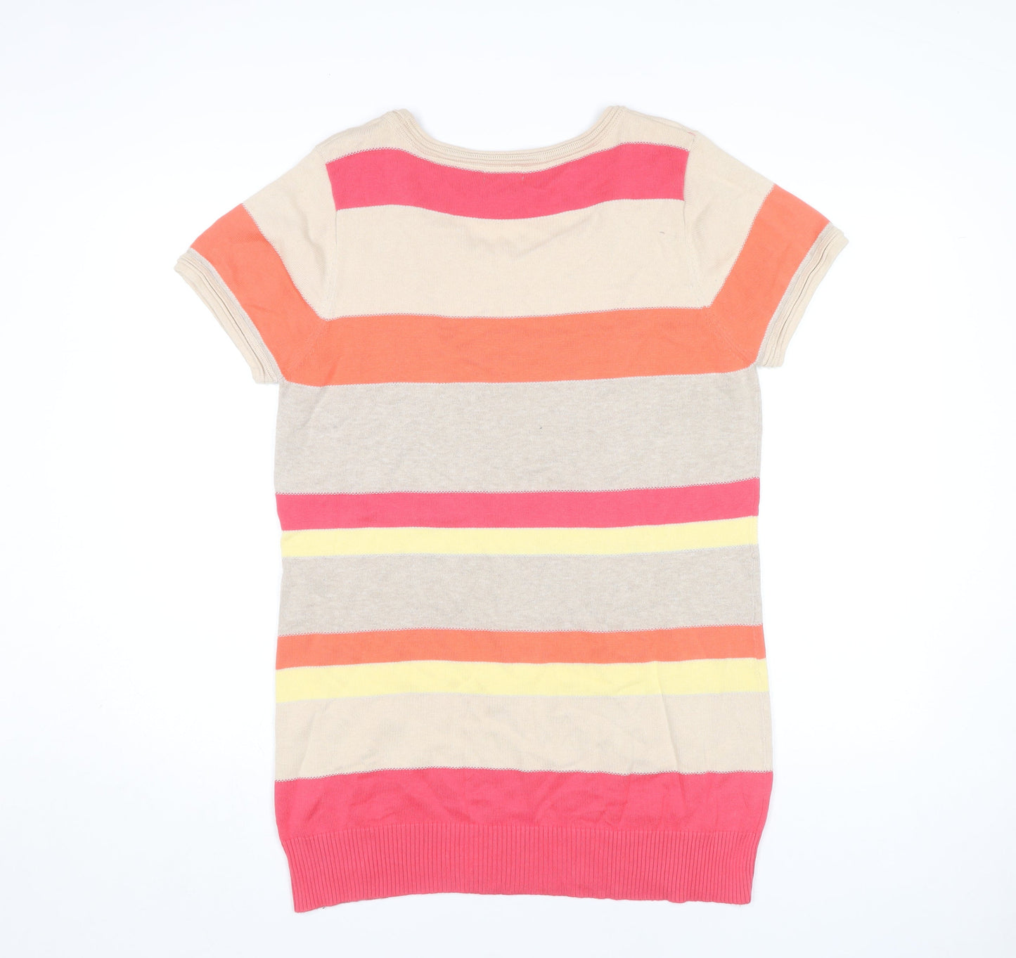 M&Co Women's Multicoloured Striped Pullover Jumper L