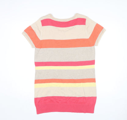 M&Co Women's Multicoloured Striped Pullover Jumper L