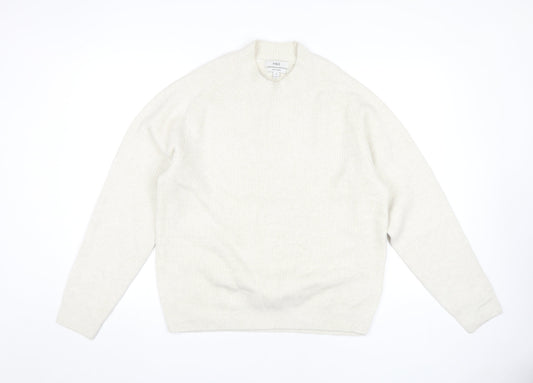 Marks and Spencer Women's Ivory Wool Blend Jumper, L