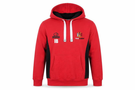 Rhino Men's Red Hoodie Size S with Embroidery