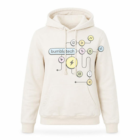 Bumble Womens Beige Hoodie, Lightweight Size S,