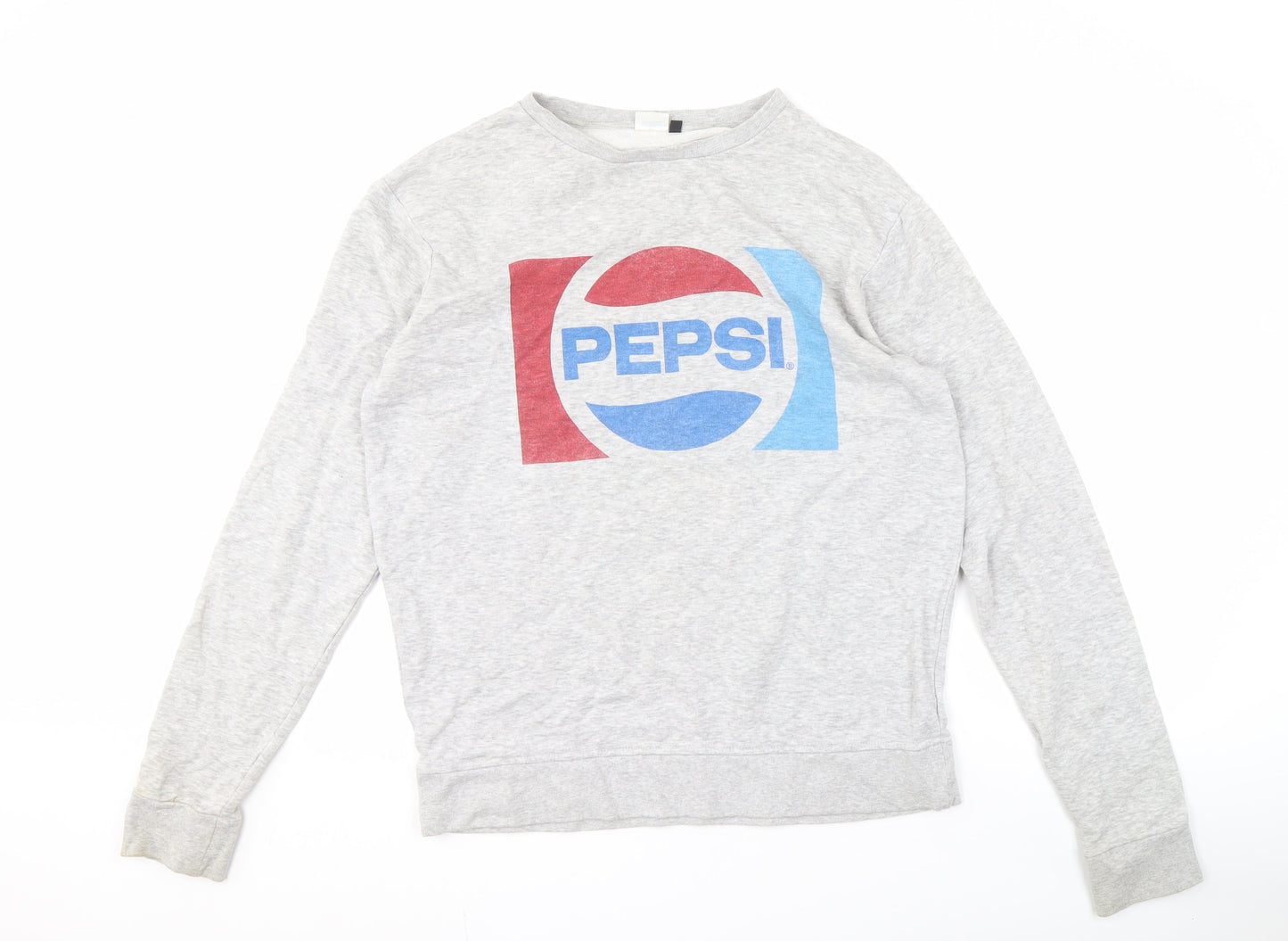 Pepsi Unisex Retro Grey Pullover Sweatshirt L
