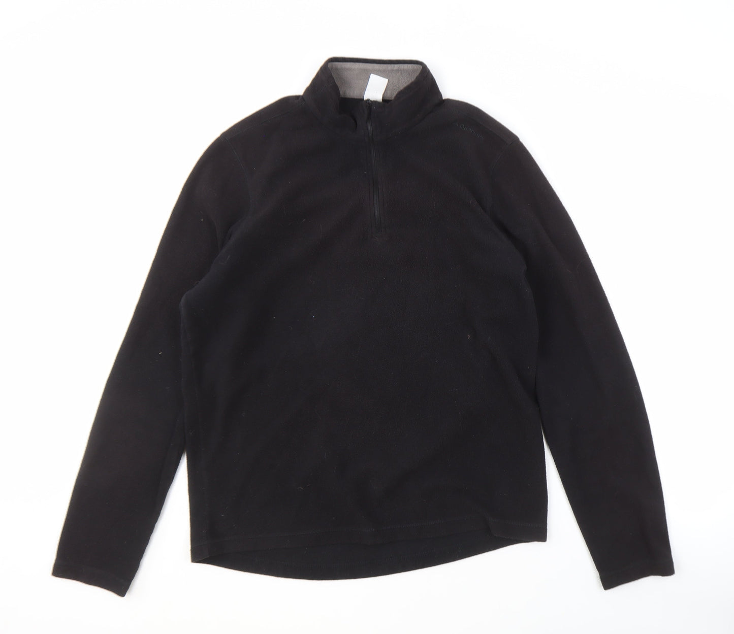 Decathlon Men's Black Fleece Pullover Hoodie L