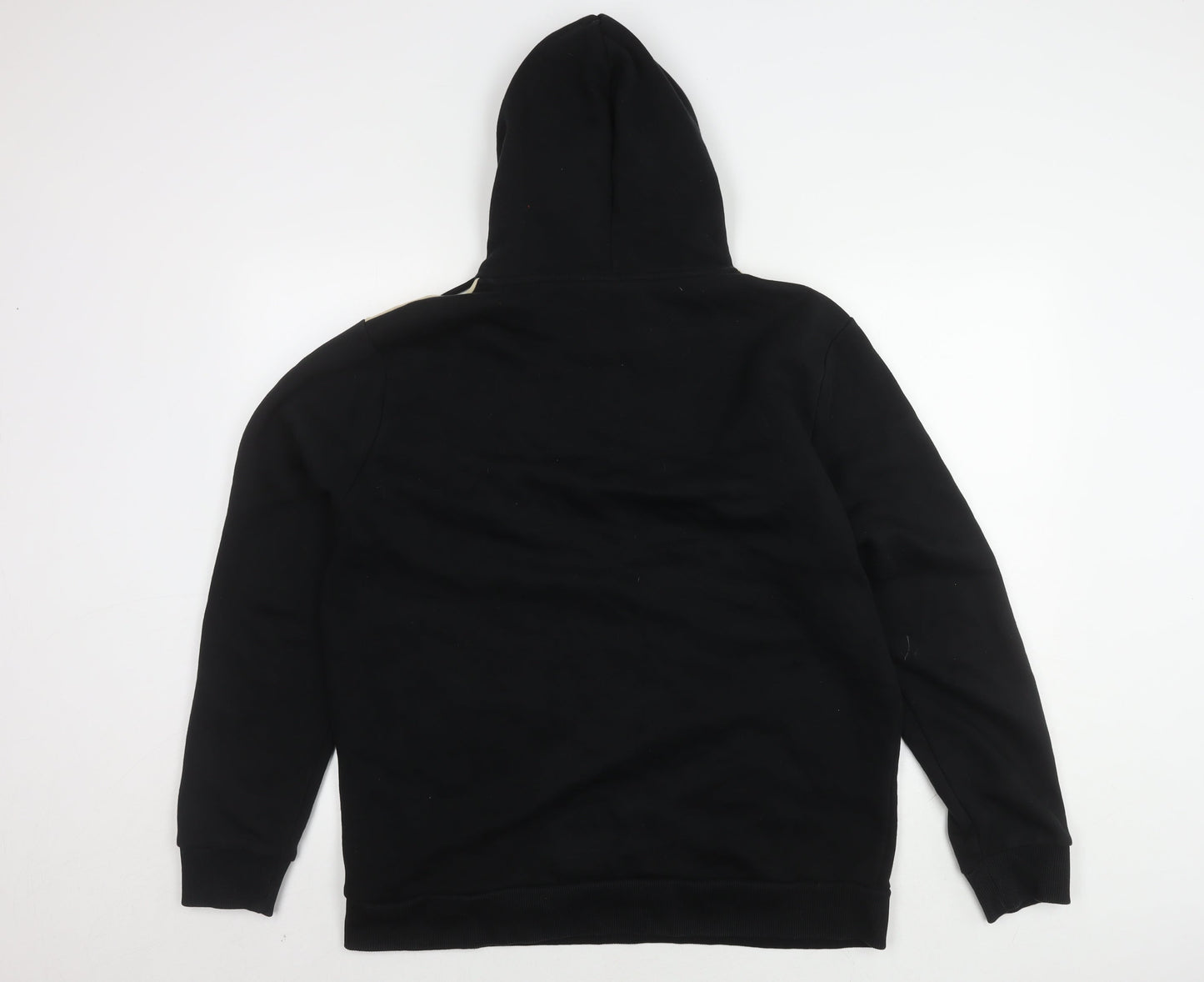 Closure London Men's Black Beige Logo Hoodie L