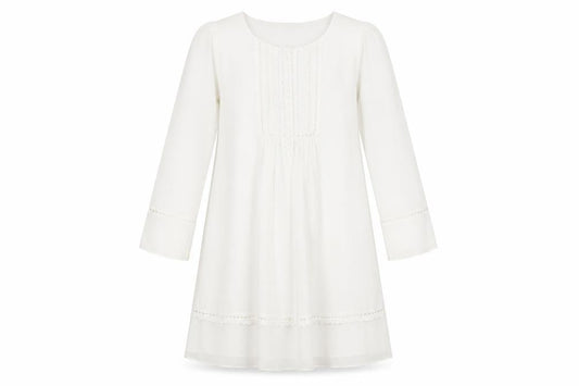 Monsoon Girls Ivory Long Sleeve Dress 11 Years