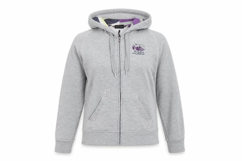 Canterbury Women's Grey Hooded Zip Jacket Size 12