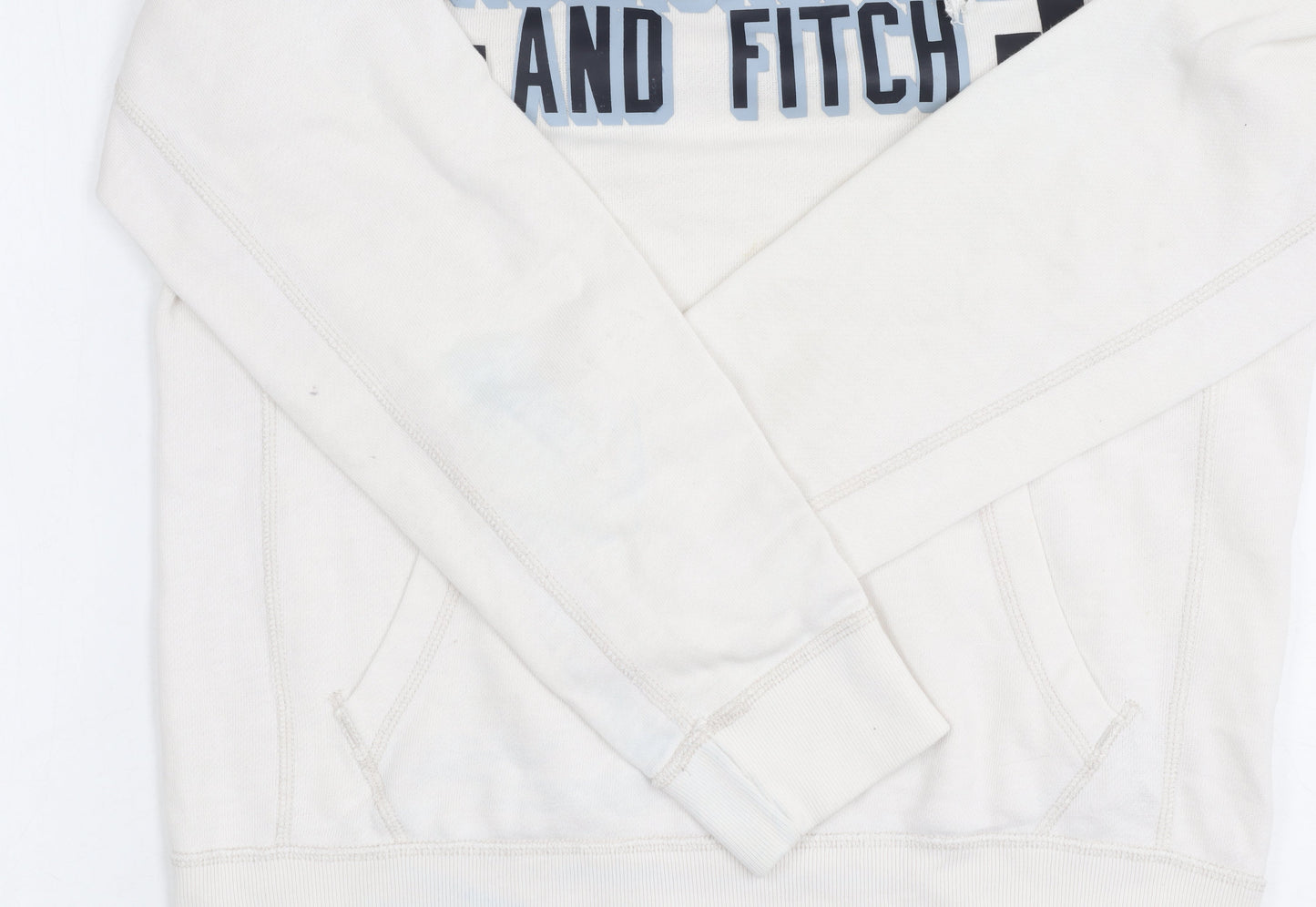 Abercrombie & Fitch Men's White S Hoodie Pullover