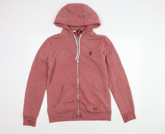 Protest Men's Red Full Zip Hooded Jacket Size M