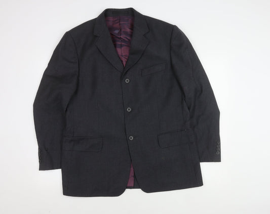 Marks and Spencer Men's Grey Wool Blazer, 42S