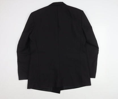 Skopes Men's Black Tuxedo Blazer, 44L, Double-Breasted, Formal