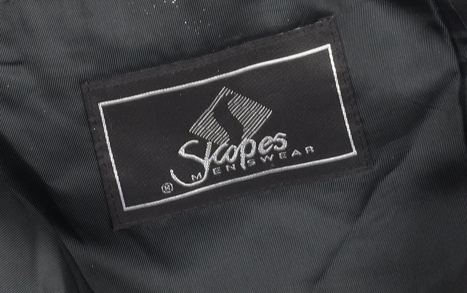 Skopes Men's Black Tuxedo Blazer, 44L, Double-Breasted, Formal